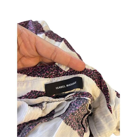Isabel Marant Purple and White Midi Skirt - Picture 11 of 14